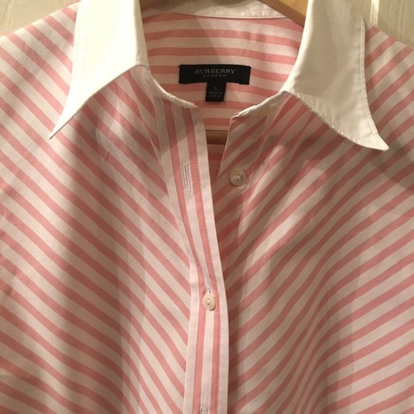 Burberry London Striped Blouse w/French Cuffs - S - Picture 2 of 7